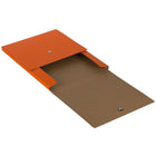 JAM Paper - Portefeuille vertical à fermeture pression - 12 1/8 x 9 x 1/2 - Kraft orange-Ces portefeuilles disposent d'une fermeture à pression, gardant vos objets en sécurité, vous permettant de les récupérer en un clin d'œil