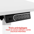 Staples - Bureau assis-debout rectangulaire à hauteur réglage électrique - 48 po de largeur - Blanc-Dimensions du bureau : 47,2 x 23,6 x 28,7-46,5 po (largeur x profondeur x hauteur)