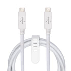 Staples - TECH Câble de chargement USB-C vers USB-C - 3,3 pi - 10Gbps/sec - blanc-Câble tressé pour une durabilité accrue et la prévention des enchevêtrements