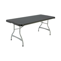 Lifetime - Table pliable commerciale de qualité supérieure de 6 pieds de LIFETIME, noire-Style attrayant avec canal en acier exposé