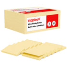 Staples - Blocs de feuillets ultra-autocollants, 5 x 3 po, collection Sunshine, paquet de 12-Feuillets ultra-autocollants pour une adhérence fiable