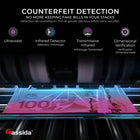 Cassida Compteur de billets 6600, calibre entreprise, avec ValuCountâ„¢ et détection UV  (6600UV)-Les capteurs ultraviolets détectent les faux billets et s'arrêtent de compter avec une alerte si un billet douteux est décelé