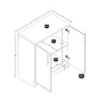 Prepac - Armoire sur plancher Elite 32 po - noir-Portes en MDF à bordures arrondies pour une touche élégante