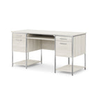 Whalen - Bureau à double caisson Roca 60 po-Deux tablettes de rangement ouvertes