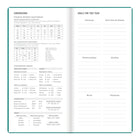 Letts - 2026 Agenda hebdomadaire Woodland - 6-7/8 po x 3-1/8 po - Vert - Multilingue-Planificateur mensuel avant chaque mois incluant les objectifs, les suivis, les tâches à faire et les dates importantes