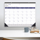 Blueline - 2025-2026 DuraGlobe sous-main académique mensuel - 22 po x 17 po - Bilingue-Feuilles perforées et détachables reliées au haut