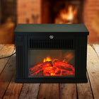HOMCOM - Foyer électrique portatif sur pied 14 po, 1000 W, noir-Chauffe une zone de 46 500 pouces carrés