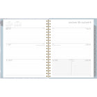 Mead - Agenda scolaire hebdomadaire/mensuel lignes de rêve 2025-2026 - 11 po H x 8 1/2 po l - gris - bilingue-Couverture rigide durable à fond gris avec des accents dorés