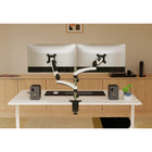 ShoppingAll Support de bureau pour écran LCD entièrement réglable - Blanc-Le moniteur peut s'incliner de +90 degrés à -85 degrés.
