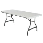 Lifetime - Table pliable commerciale de qualité supérieure de 6 pieds de LIFETIME, couleur granit blanc-Conçu pour la durabilité, profilé pour le confort