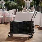 Flash Furniture – Chariot pour chaises pliantes, noir-Poignée tubulaire de 1 pouce