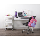 Simply Writing Desk - Blanc-Bureau en MDF blanc avec cadre en métal robuste