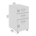 Bush Business Furniture - Studio C Classeur mobile à 3 tiroirs, orme naturel (SCF216NESU)-Le tiroir à dossiers s'ouvre sur des glissières à roulement à billes à extension complète pour un accès facile aux documents de format légal, lettre et A4