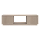 Hudson&Canal - Meuble TV Dorian pour téléviseurs jusqu'à 65 pouces - Blanc aulne-Un design contemporain moderne peut accueillir des téléviseurs jusqu'à 65 pouces pour votre espace de divertissement