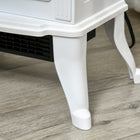 HOMCOM - Foyer électrique portatif 750/1500 W, blanc-Couleur : blanc