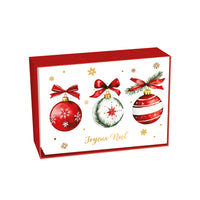 Pierre Belvedere - 2025 Cartes de Noël - 3 Décorations - Français - Paquet de 20-Cartes et enveloppes de haute qualité pour la saison des fêtes