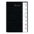 Brownline - 2026 Agenda hebdomadaire Pre-Vu - 8-1/2" x 6-3/4" - Noir - Anglais-Reliure spirale double avec couverture souple flexible