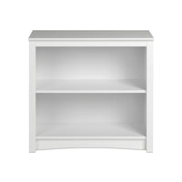 Prepac - Bibliothèque 2 étagères - Blanc-Fini durable en laminé blanc