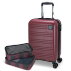 Roots - Chalet 19 po Valise de cabine rigide - Merlot-Équipé d'une serrure intégrée approuvée par la TSA pour une sécurité accrue