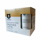 Two Bears - Mousseux Latté - 207mL - Café Au Caramel Salé avec lait d'avoine - Paquet de 6-Longue conservation