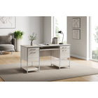 Whalen - Bureau à double caisson Roca 60 po-Plateau à clavier avec port de gestion des câbles