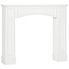 HOMCOM - Manteau de foyer 29 po pour entourage de foyer, blanc-Manteau de cheminée moderne pour embellir votre pièce ou habiller votre cheminée