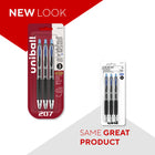 uni-ball - Stylos gel rétractables 207 – 0,7 mm – bleu – paquet de 3-uni Super Ink piège l’encre gel dans le papier, créant un lien solide qui résiste à la fraude de documents