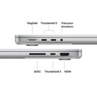 Apple - Portatif MacBook Pro 14 po - M4 Pro - 12 cœurs - SSD 512 Go - Mémoire unifiée 24 Go - Argent - Anglais-Caméra et audio de pointe: Un son limpide et un cadrage toujours parfait grâce à la caméra 12MP Center Stage, aux trois micros de qualité studio et aux six haut-parleurs avec Audio spatial prenant en charge de Dolby Atmos