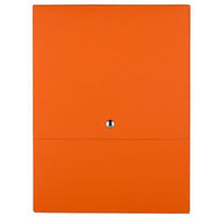 JAM Paper - Portefeuille vertical à fermeture pression - 12 1/8 x 9 x 1/2 - Kraft orange-Couleur: Kraft orange