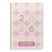 Orange Circle Studio - 2026 Agenda mensuel de poche - 4,5 po x 6,5 po - Pois Charmants-Doté plages mensuelles et pages de notes