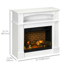 HOMCOM - Foyer électrique avec manteau, rangement et télécommande, blanc-Avec une puissance de chauffage de 700W, 1400 W, le radiateur fournit un chauffage de zone supplémentaire jusqu'à 323 pi²