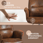 Chaise de Bureau Relax à Hauteur Réglable Homy Casa – Suédine Marron-Le design ergonomique du dossier offre un confort supérieur et favorise un meilleur soutien de la posture