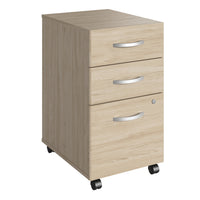 Bush Business Furniture - Studio C Classeur mobile à 3 tiroirs, orme naturel (SCF216NESU)-Le classeur mobile à 3 tiroirs est livré entièrement assemblé pour votre commodité