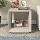 Hudson&Canal - Table d'appoint rectangulaire Tannen 22" de largeur - Aulne blanc-Nettoyer avec un chiffon doux et sec, sans produits chimiques agressifs ni produits de nettoyage abrasifs