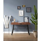 Whalen - James 48 po Bureau d’écriture - Brun / Noir-Stratifié de noyer chaud et métal gris gunmetal