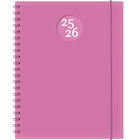 Socadis - W. Maxwell Agenda 2025-2026 Kibo - 8.5 po x 11 po - Rose - Bilingue-Août 2025 à juillet 2026