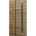 Westinghouse - Sauna infrarouge 3 places avec luminothérapie - 155 cm (l) x 109 cm (p) - Brun jaune-Banc pliable, salon allongé, assise à plat en option