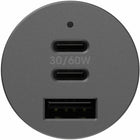 OtterBox - Chargeur de voiture double USB-C et USB-A Premium Pro à charge rapide de 60 W - Noir-Duralement conçu pour le long terme, partout où la route mène