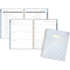 Mead - Agenda scolaire hebdomadaire/mensuel lignes de rêve 2025-2026 - 11 po H x 8 1/2 po l - gris - bilingue-La reliure à double spirale dorée résiste aux accrocs et reste à plat pour une utilisation facile