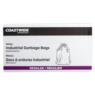 Coastwide Professional - Sacs à ordures - tout usage - 20 po l x 22 po L - blanc - Paquet de 500-Pliés individuellement pour une distribution facile