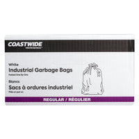 Coastwide Professional - Sacs à ordures - tout usage - 20 po l x 22 po L - blanc - Paquet de 500-Pliés individuellement pour une distribution facile