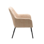 Brassex - Chaise d'appoint 384520 - beige vintage-Accents capitonnés