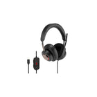 Kensington - Casque filaire H2000 USB-C -Confort ergonomique toute la journée : Conception supra-auriculaire avec oreillettes en mousse mémoire de forme infusée de gel rafraîchissant recouvertes d'un tissu respirant transférant la chaleur, arceau réglable en similicuir, microphone rotatif (jusqu'à 270 degrés) qui peut être porté sur le côté droit ou gauche et articulations rotatives qui permettent aux oreillettes de pivoter jusqu'à 90 degrés pour un ajustement confortable et sécurisé