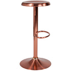 Flash Furniture – Tabouret de bar de style rétro, à hauteur réglable, de la série Madrid, fini or rose-Taille de siège: 13,5 po larg.