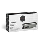 Premium Tone - Cartouche de toner Compatible - Brother TN660 ,TN-660 - Rendement élevé - Noir-Manufacturier : Brother