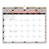 Blueline - 2026 Calendrier mural mensuel - 15 po x 12 po - Tiles - Bilingue-12 mois: janvier 2026 à décembre 2026