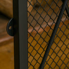 HOMCOM - Pare-étincelles pliant de foyer à 3 panneaux avec porte et écran pare-étincelles, noir-Couleur : noir