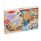 Gâteau d'anniversaire Melissa & Doug -Gâteau d'anniversaire en bois à décorer, trancher, servir et célébrer