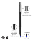 uni-ball - Stylo à bille roulante - 0,5 mm - bleu - paquet de 12-Pointe fine de 0,5 mm