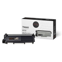 Premium Tone - Cartouche de toner Compatible - Brother TN660 ,TN-660 - Rendement élevé - Noir-Couleur : Noir